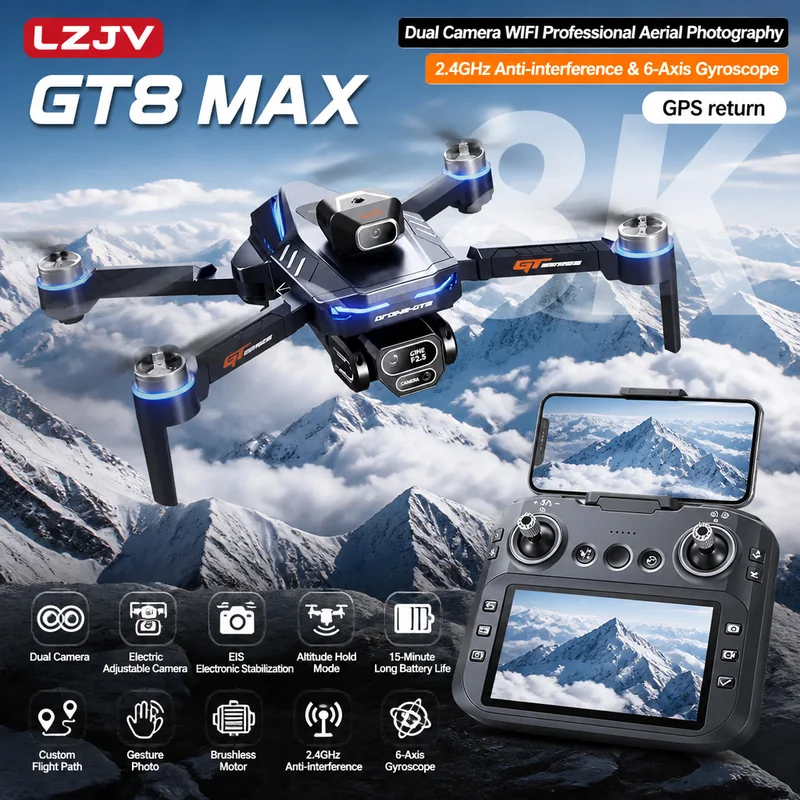GT8 Max Foldable Drone 8K HD P - огляд і ціна Drone Photogrammetry